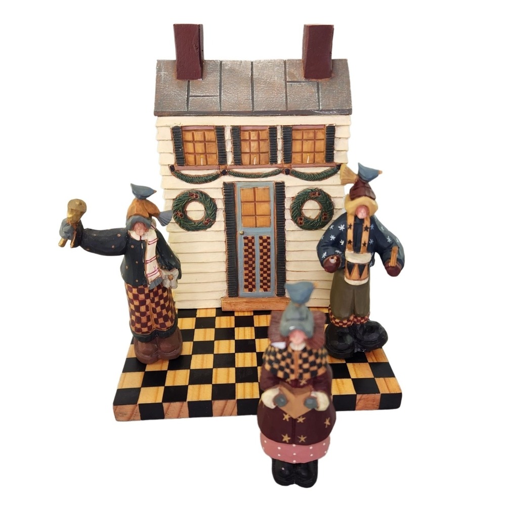 Williraye Studio A Christmas Carol Folk Art Primitive 5 Pc Set WW2031 Vtg READ